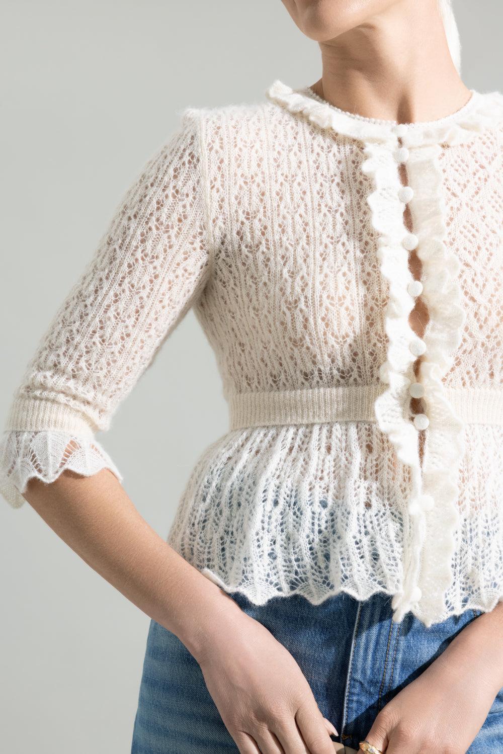 Cropped Ruffle Sweater-CREAM-XS-CLOTHINGTOPSWEATER-CHLOÉ