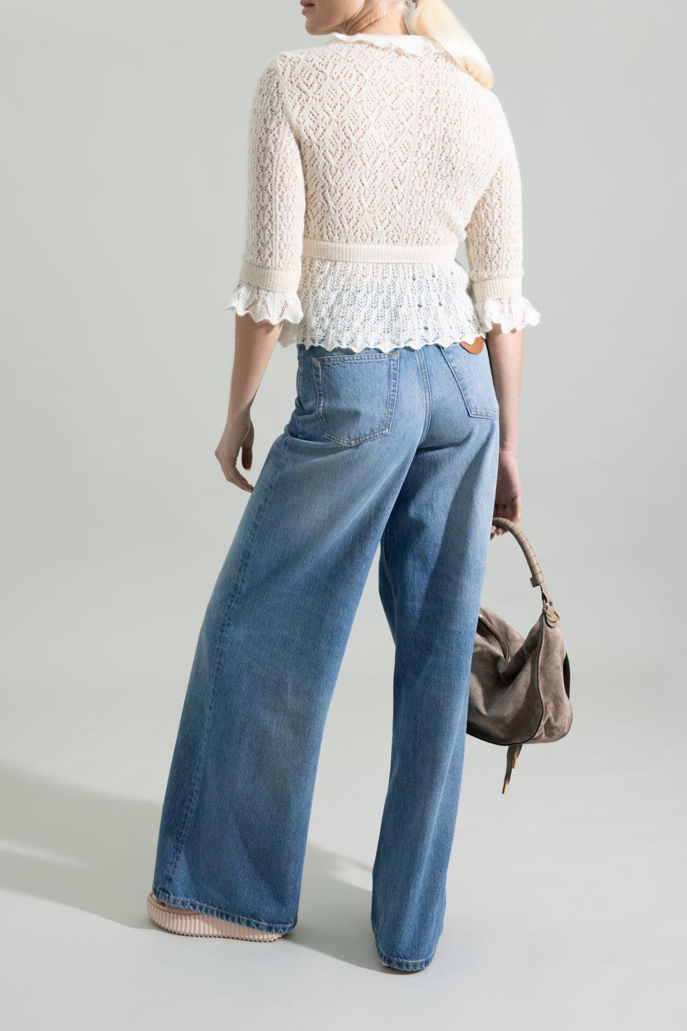 Cropped Ruffle Sweater-CREAM-XS-CLOTHINGTOPSWEATER-CHLOÉ