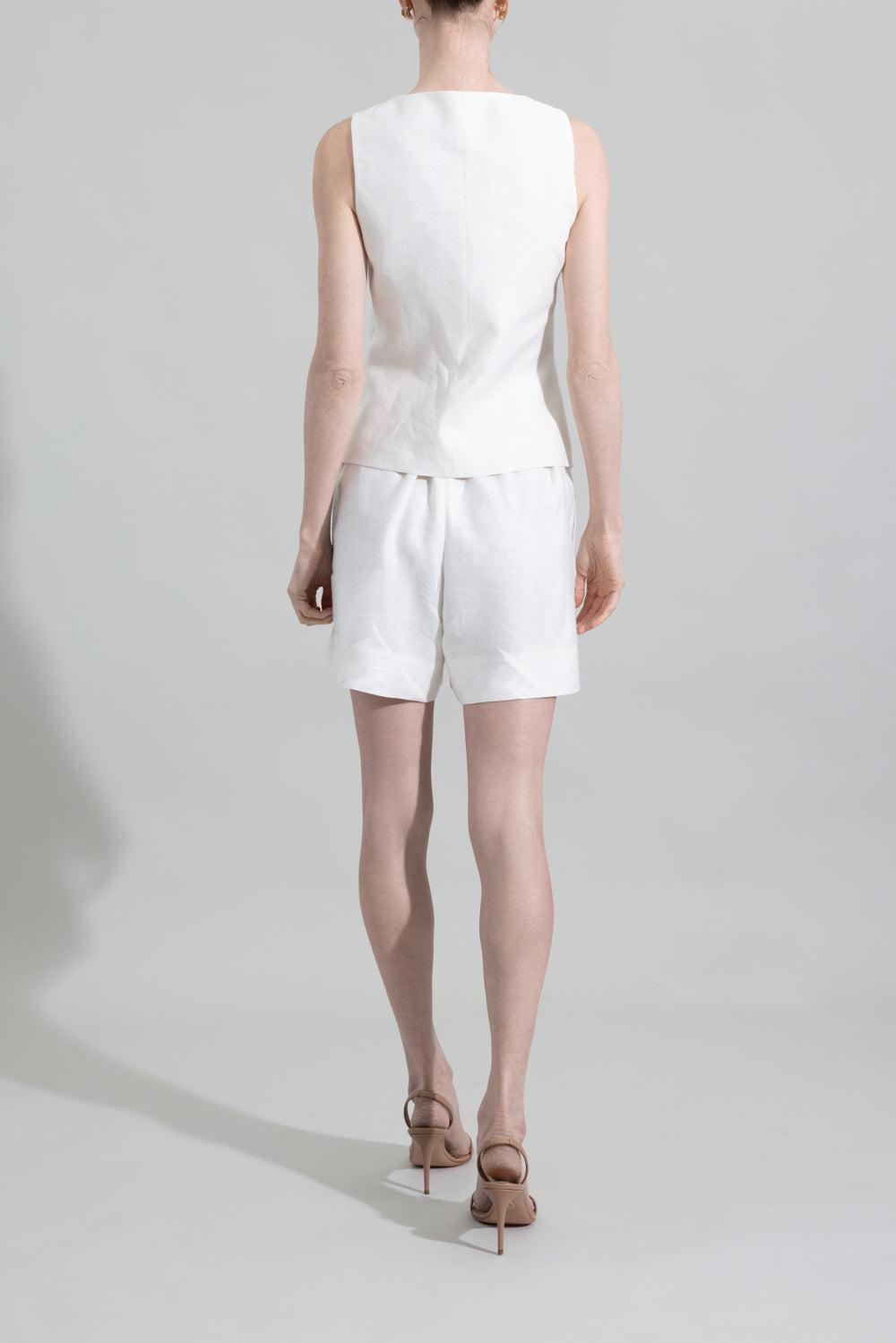 Boat Neck Button Vest-CREAM-36-CLOTHINGTOPBLOUSE-ELEVENTY