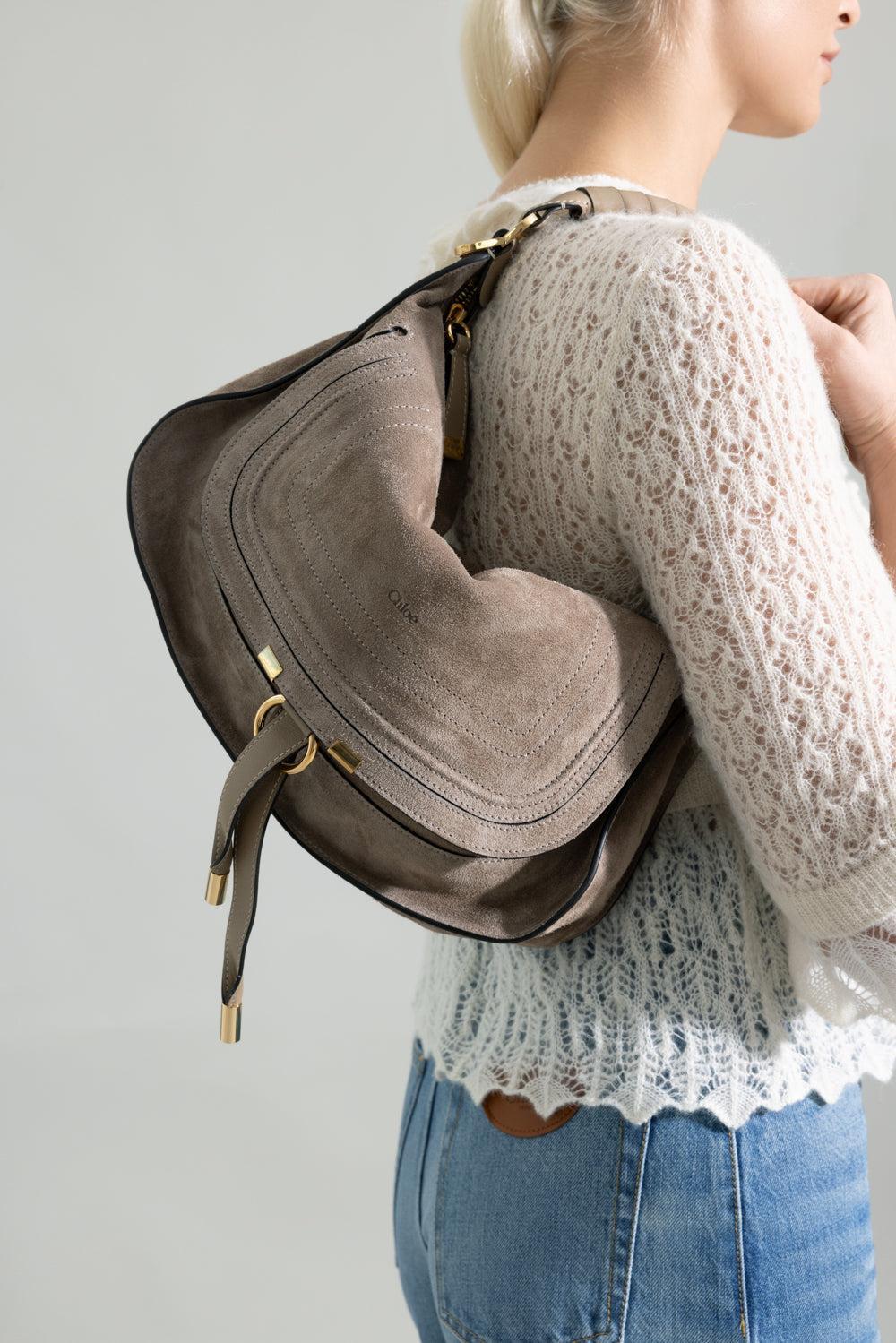 Marcie Small Shoulder Bag-BROWN-HANDBAGSHOULDER-CHLOÉ