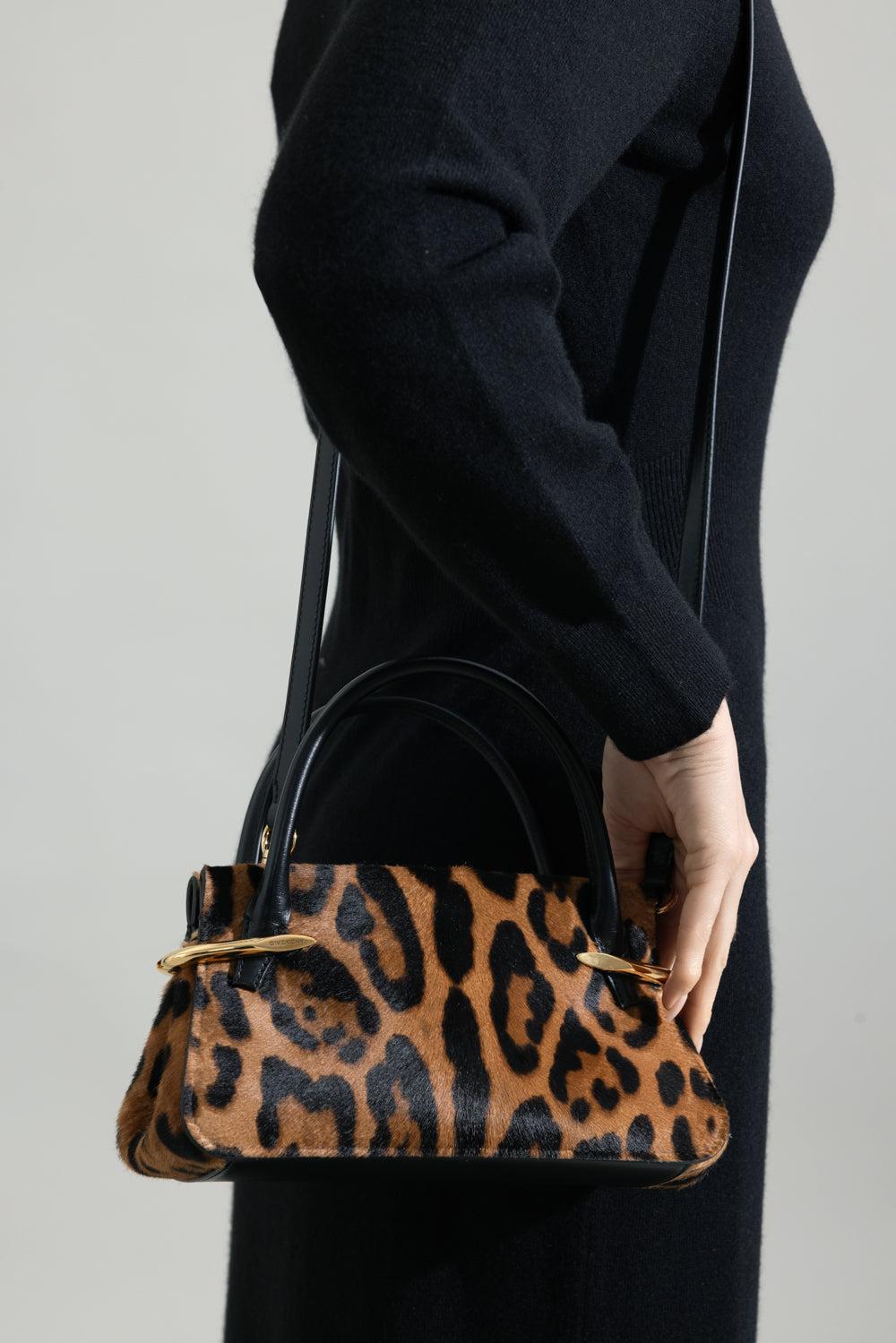 Pinch Mini Bag - Animal Print-BLACK/BEIGE-HANDBAGTOP HANDLE-GIVENCHY