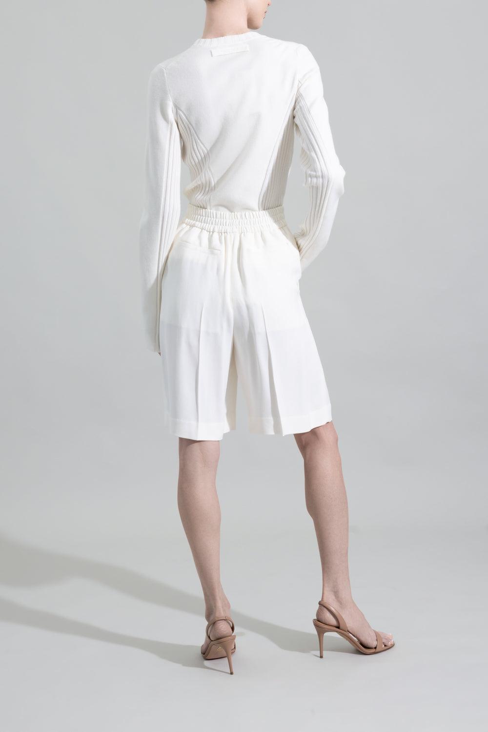 Tailored Shorts-CREAM-2-CLOTHINGPANTSHORT-VICTORIA BECKHAM