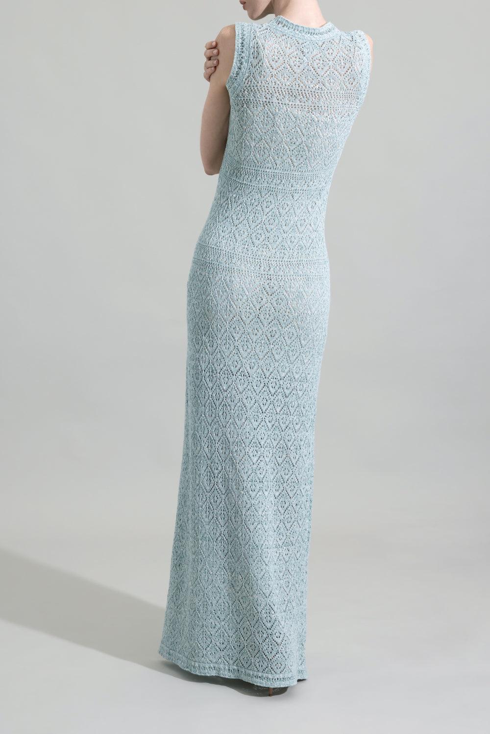 Sleeveless Knit Midi Dress - Green-GREEN-XS-CLOTHINGDRESSCASUAL-ELEVENTY