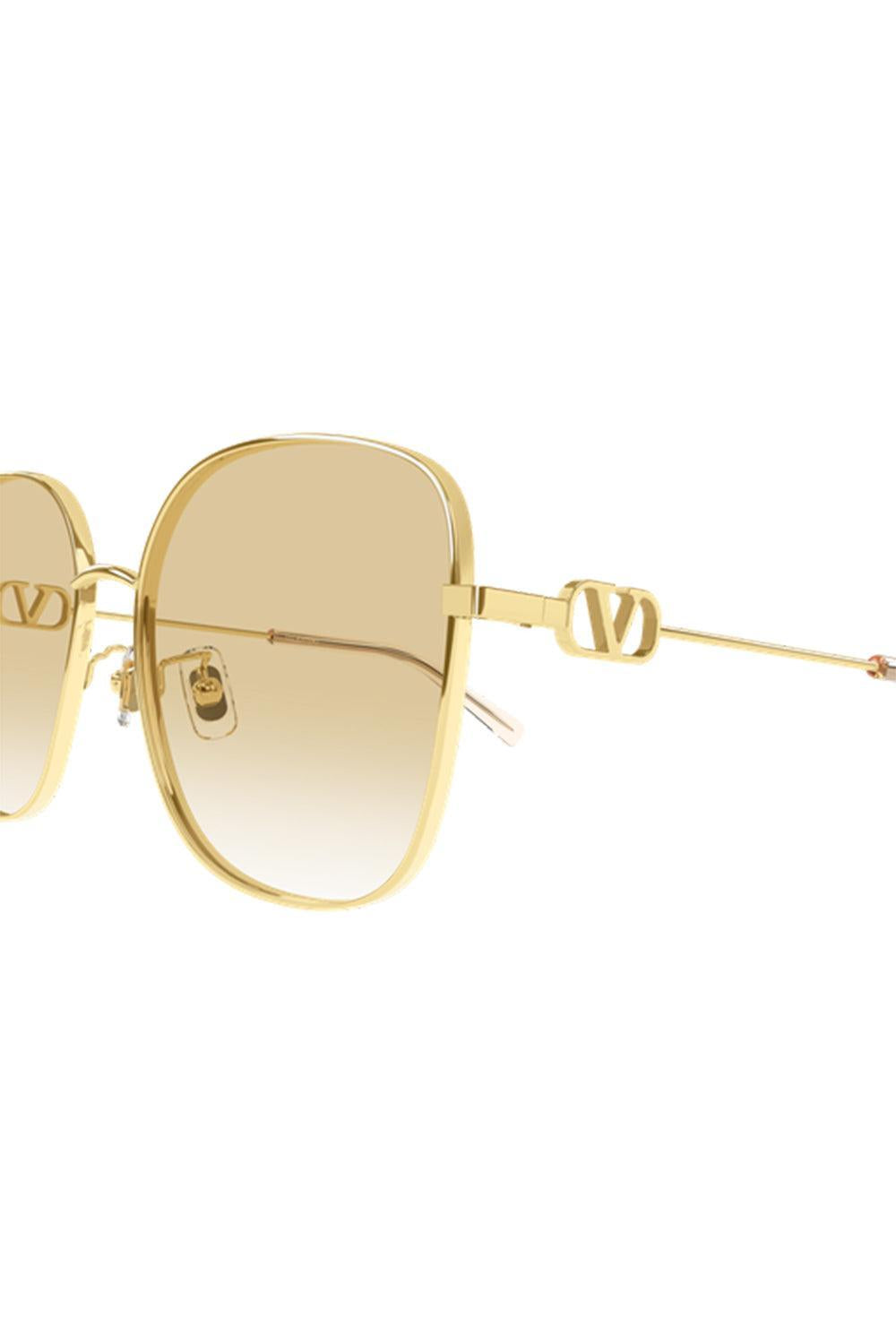 Square Oversized Sunglasses-GOLD-ACCESSORIESUNGLASSES-VALENTINO ACCESSORIES