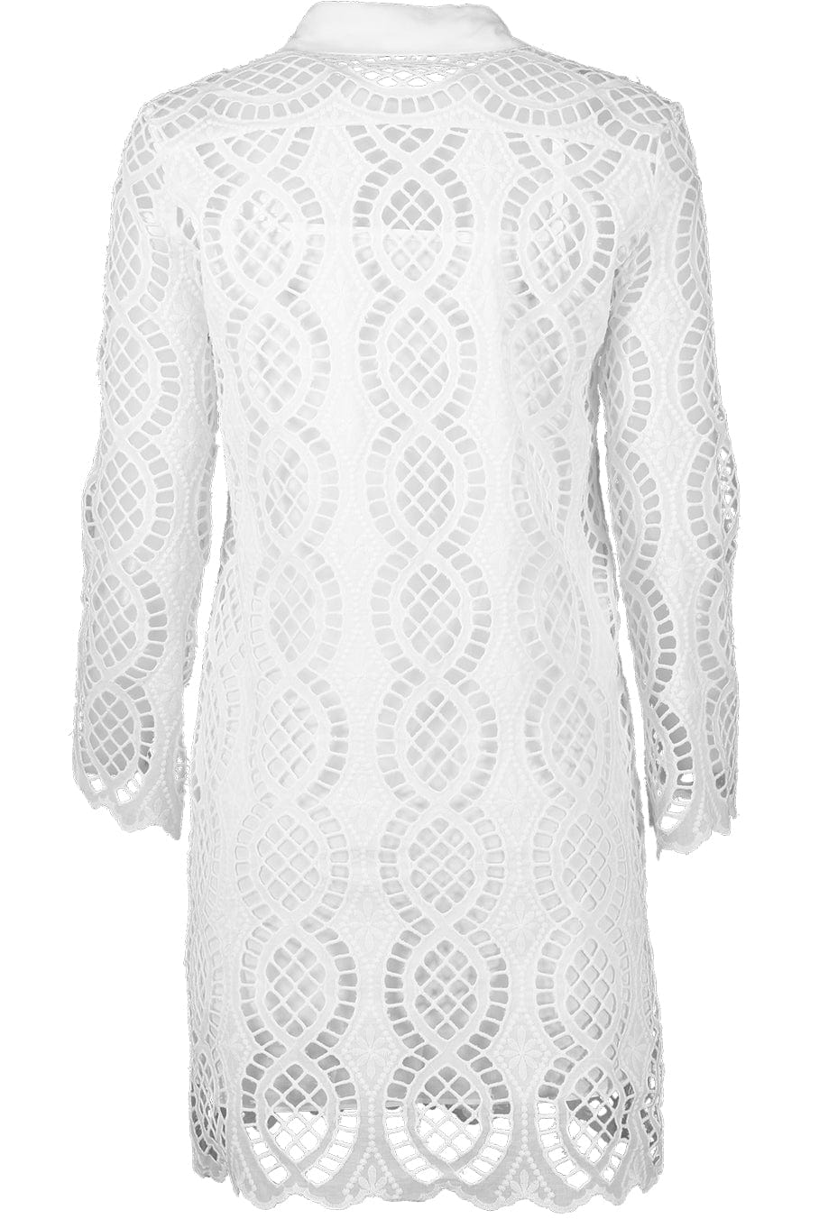 VALERIE KHALFON-Borgo Long Sleeve Embroidered Button Front Dress-