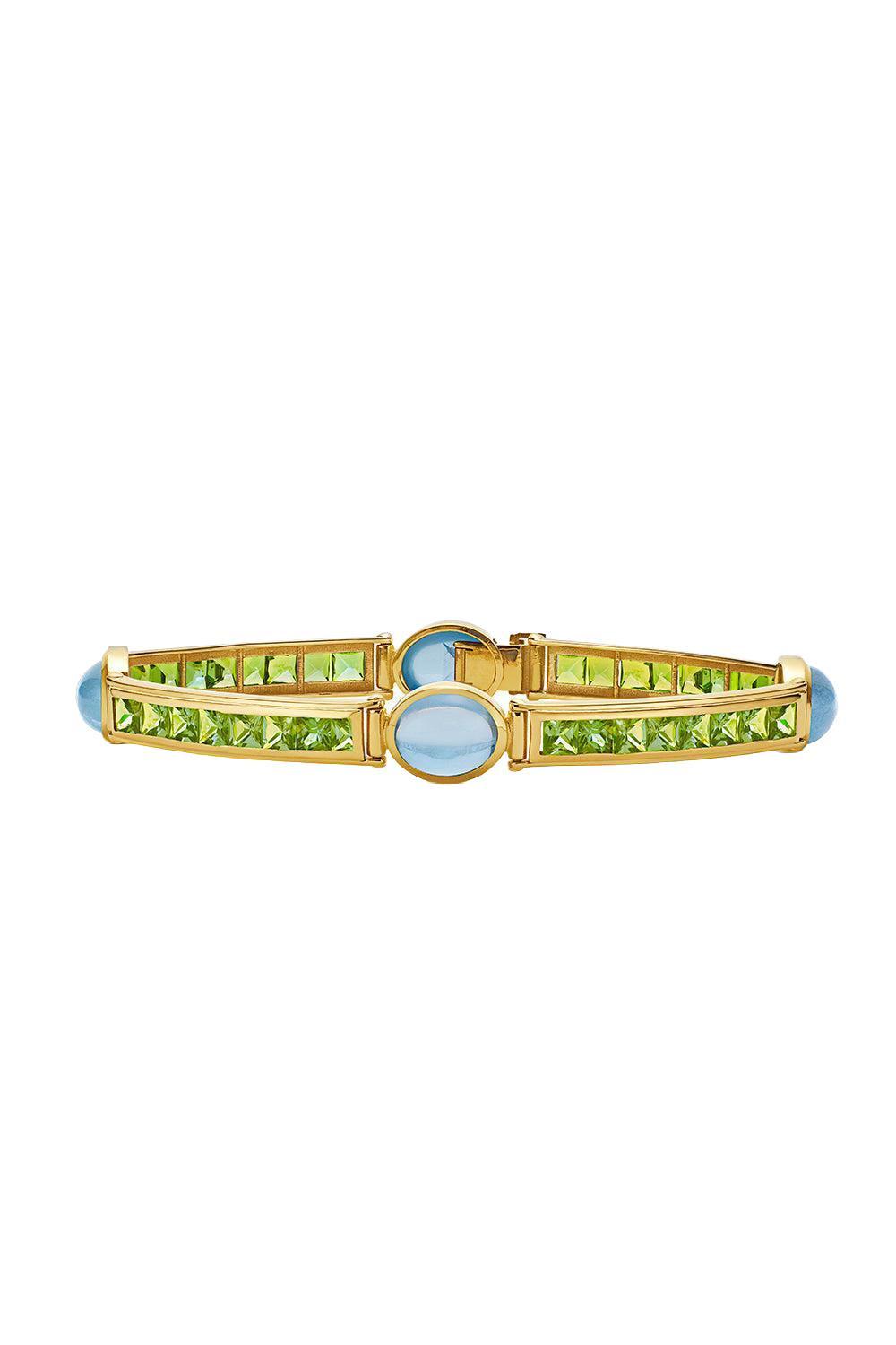 Aquamarine Van Stack Bracelet-YELLOW GOLD-JEWELRYFINE JEWELBRACELET O-VAN