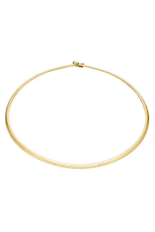 Dome Omega Collar Necklace-YELLOW GOLD-16-JEWELRYFINE JEWELNECKLACE O-VAN
