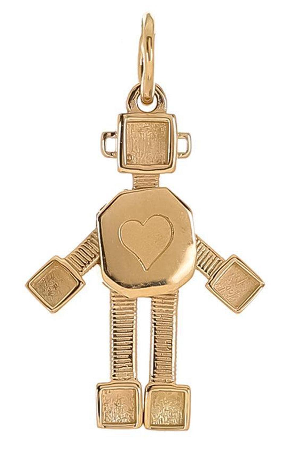 Tourmaline Diamond Marissa Pink Mini Bespoke Robot Pendant-YELLOW GOLD-JEWELRYFINE JEWELPENDANT-VAN