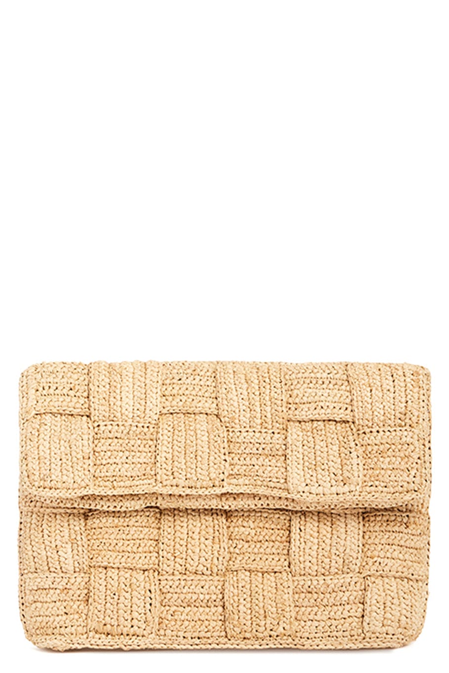 VANESSA BRUNO-Fold Over Clutch-NATUREL