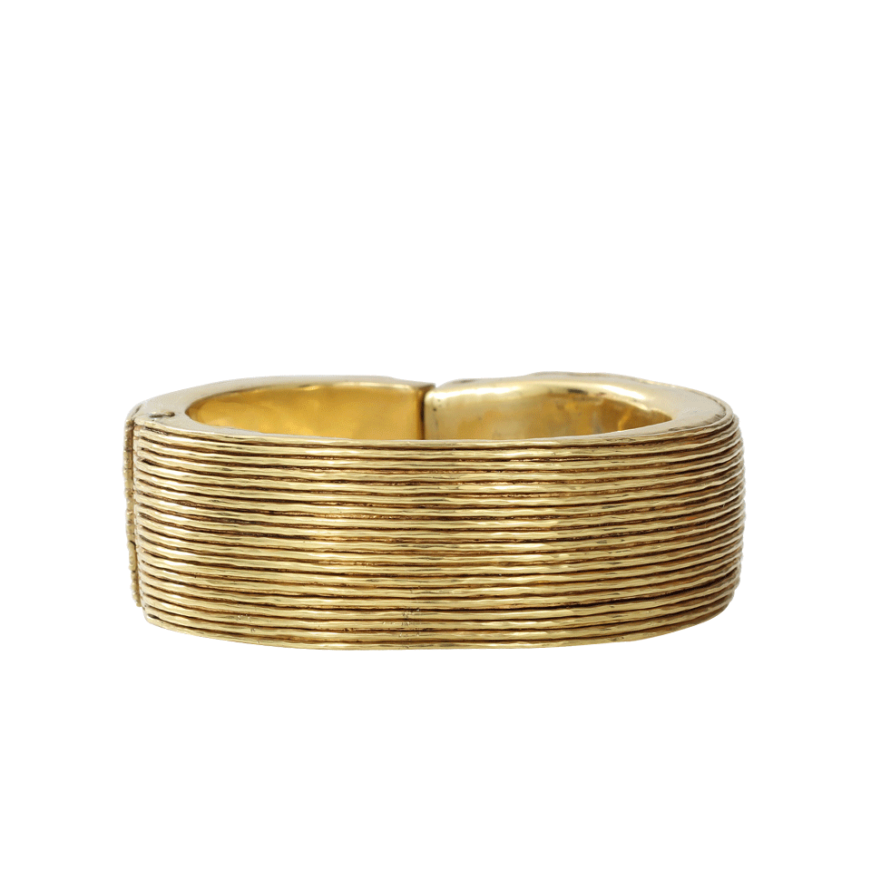 VAUBEL-Multi-Line Hinged Bangle-GOLD