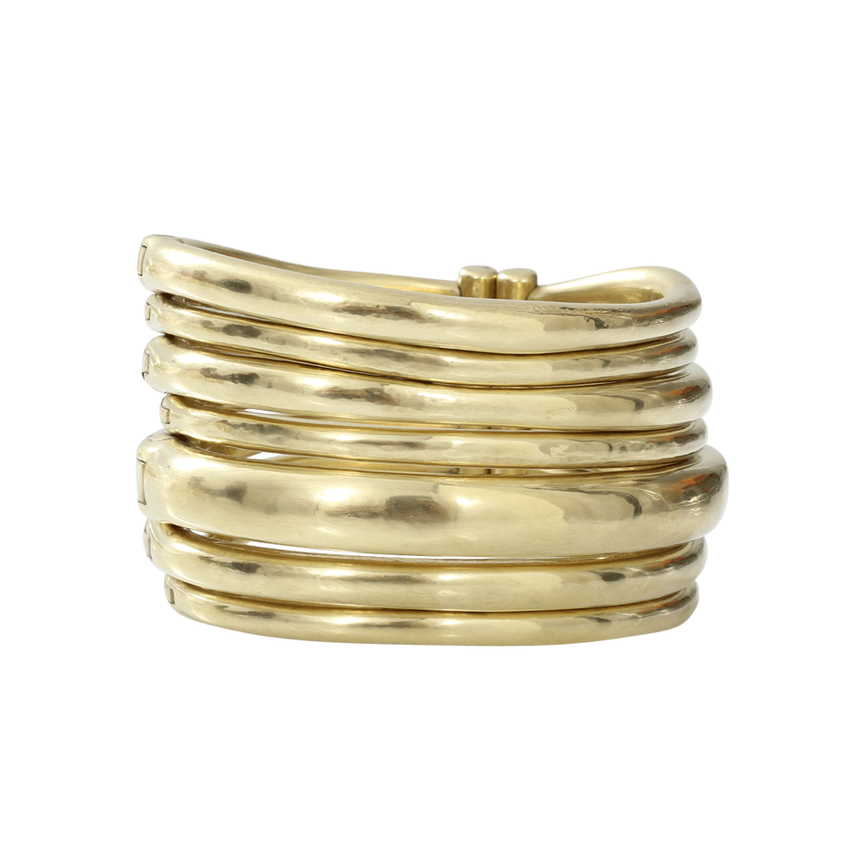 VAUBEL-Thick Hinged Bangles-GOLD