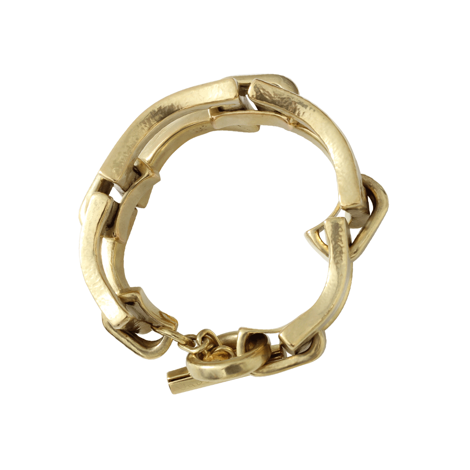 VAUBEL-Chunky Rectangle Bracelet-GOLD