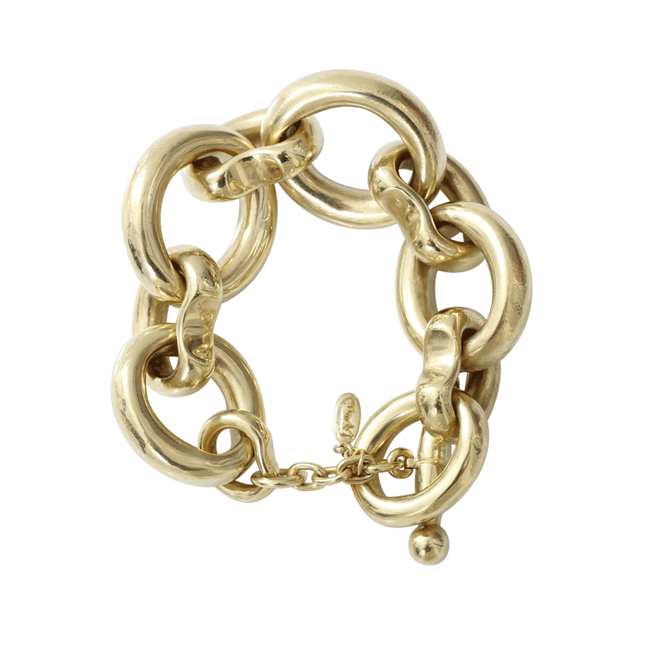 VAUBEL-Large Link Oval Bracelet-GOLD