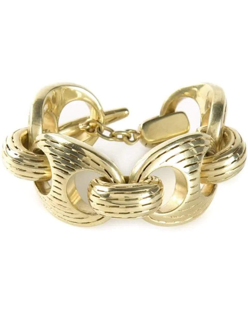 VAUBEL-Chunky Ridge Chain Bracelet-GRN/GOLD