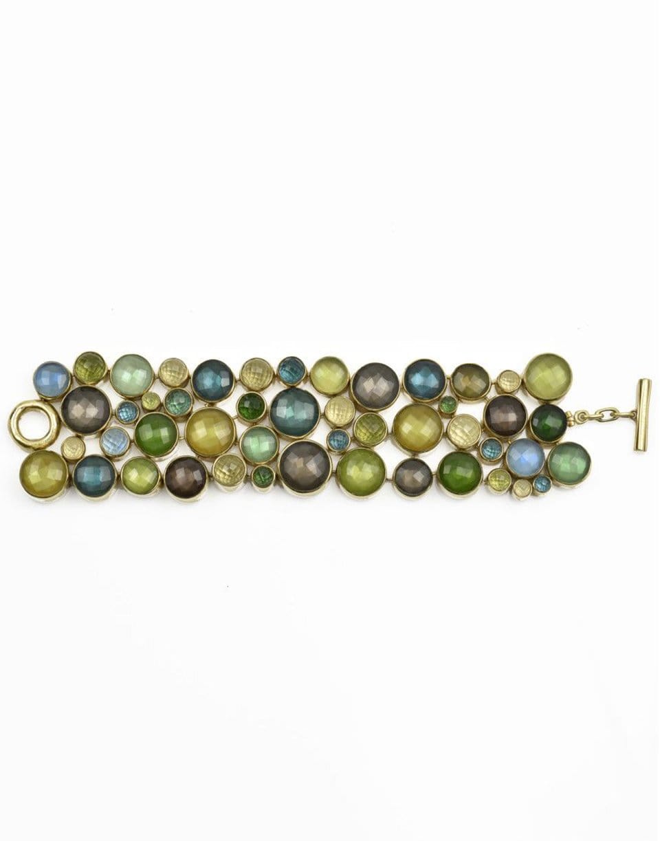 VAUBEL-Multi-Stone Circle Bracelet-GRN/GOLD
