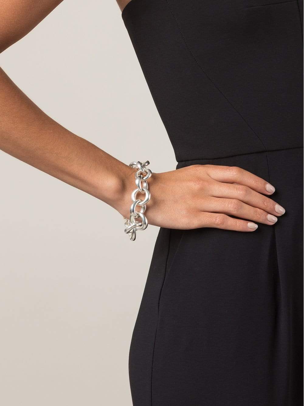 VAUBEL-Oval Ring Bracelet-SILVER
