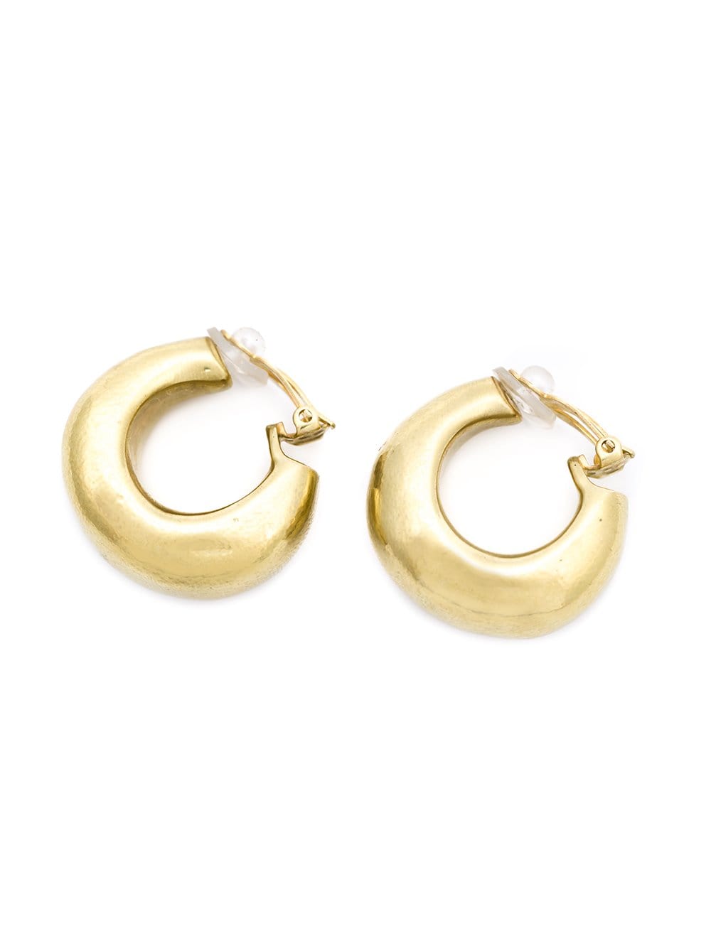 VAUBEL-Flat Hoop Clip Earrings-GOLD