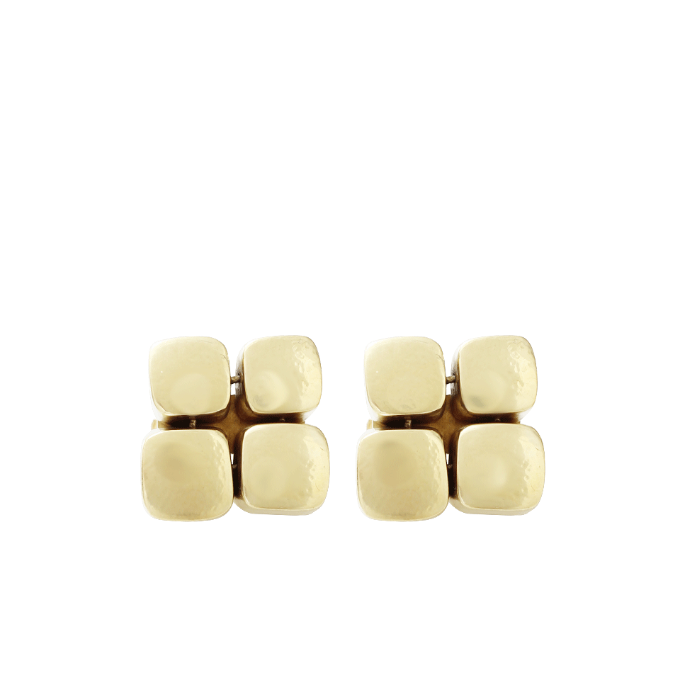 VAUBEL-Four Square Clip Earrings-GOLD