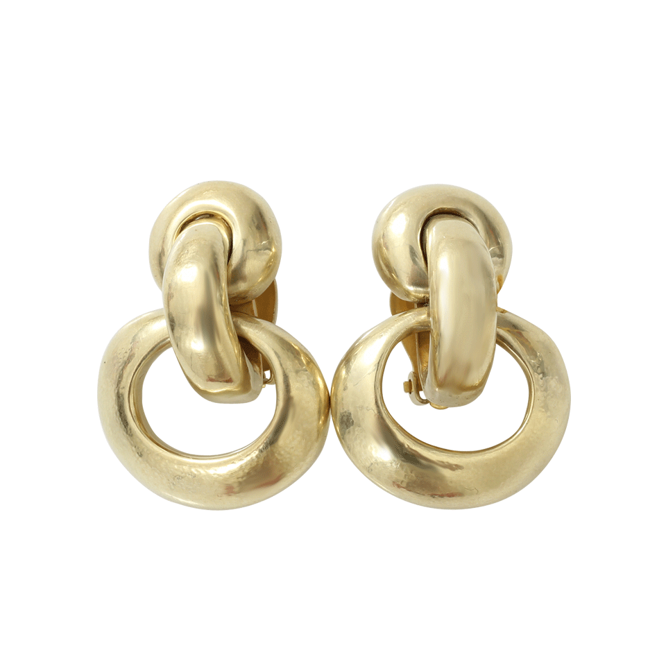 VAUBEL-Interlocking Hoop Clip Earrings-GOLD