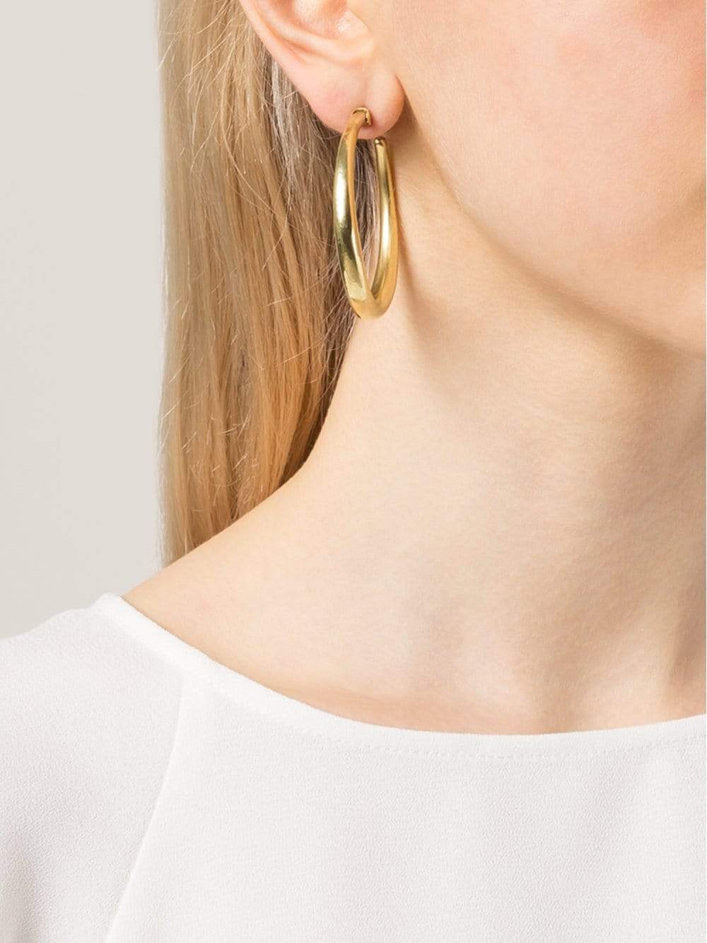 VAUBEL-Medium Chunky Hoop Clip Earrings-GOLD