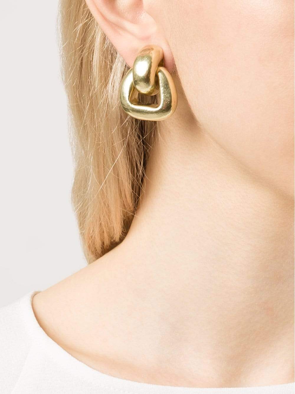 VAUBEL-Open Round Wire Clip Earrings-GOLD