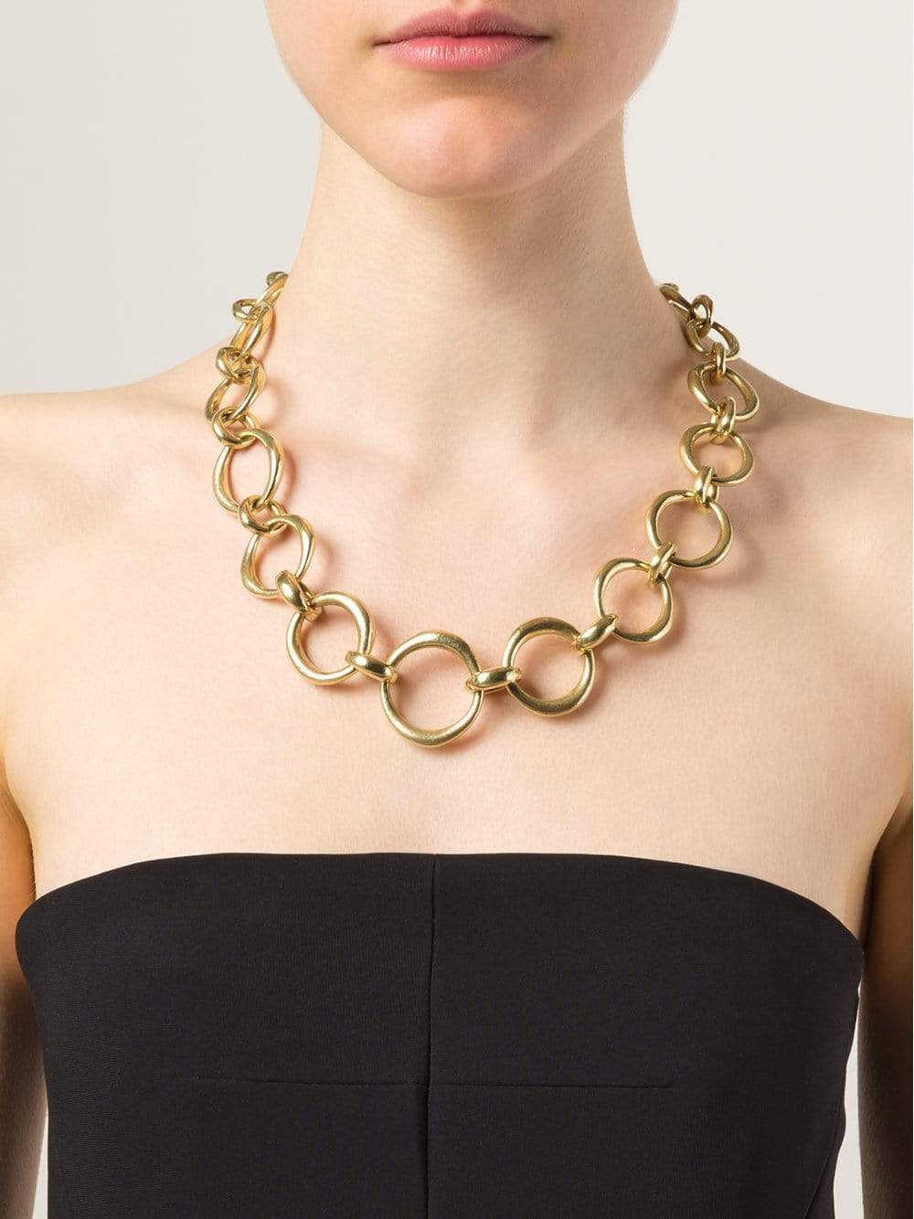 VAUBEL-Chunky Oval Link Necklace-GOLD