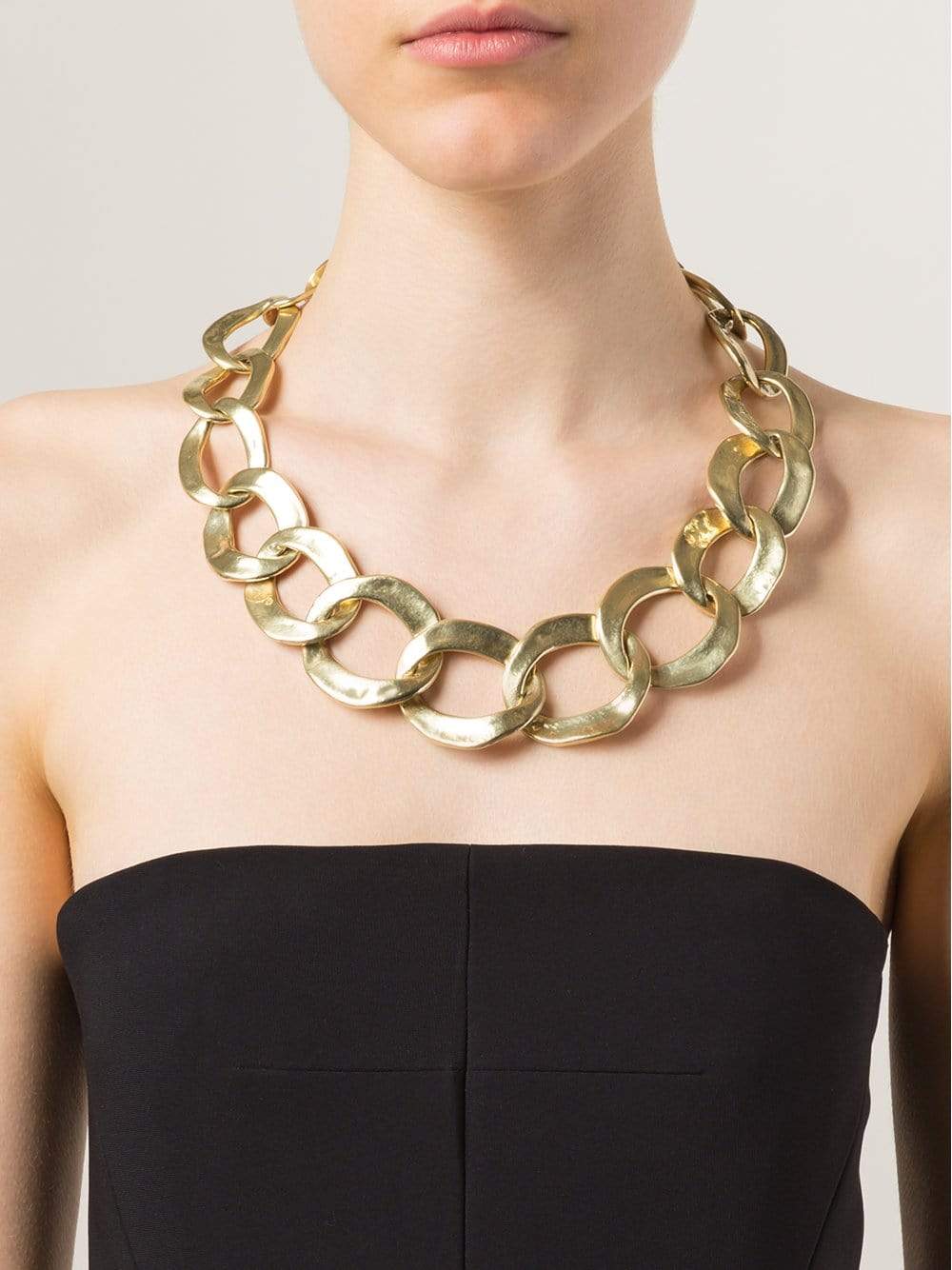 VAUBEL-Chunky Oval Necklace-GOLD