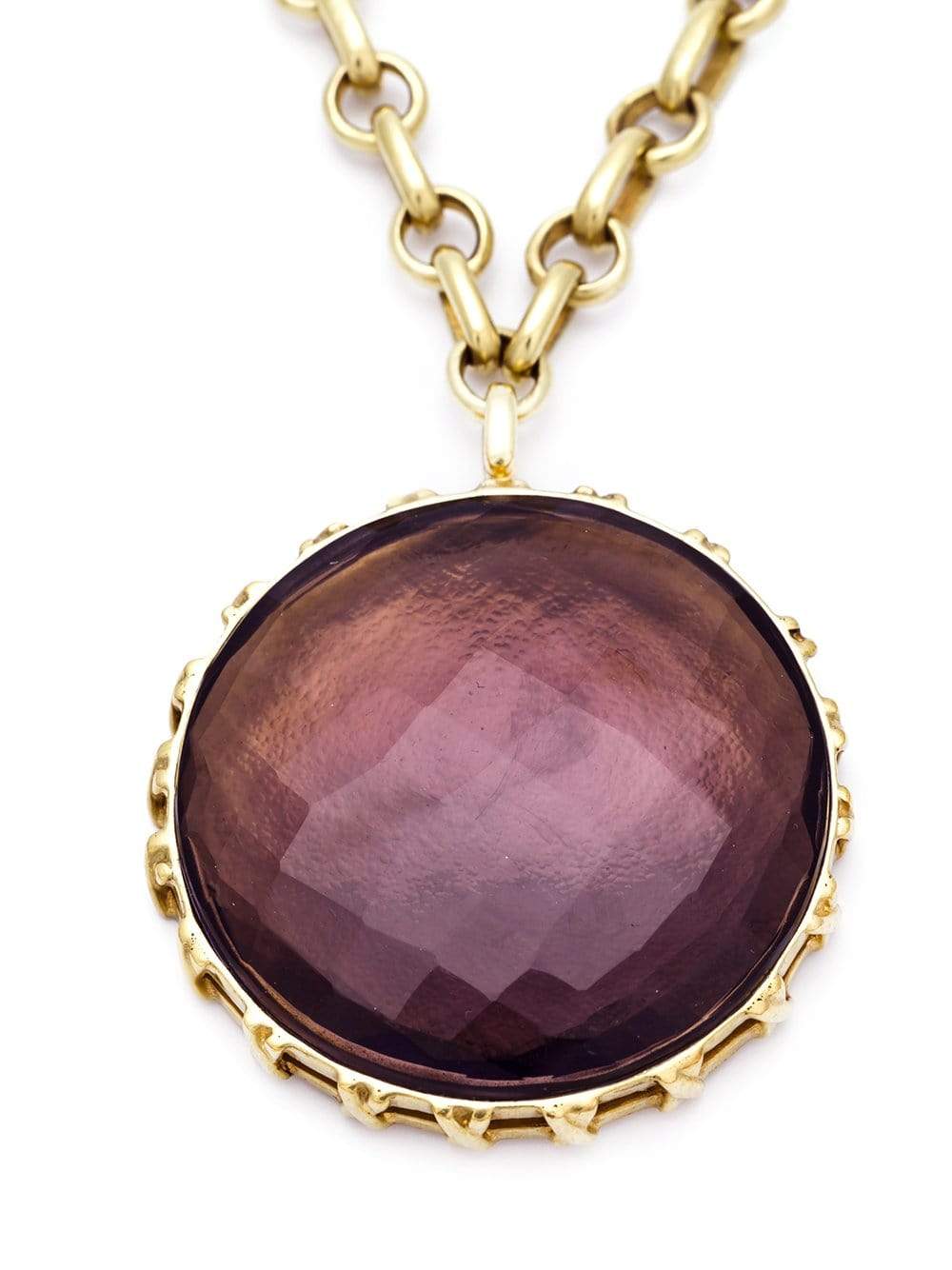 VAUBEL-Stone Circle Drop Necklace-GRN/GOLD