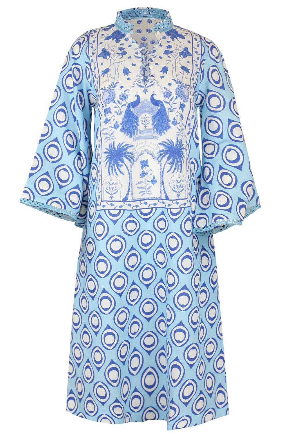 City Kaftan Dress-BLUE-S-CLOTHINGDRESSCASUAL-VERANDAH