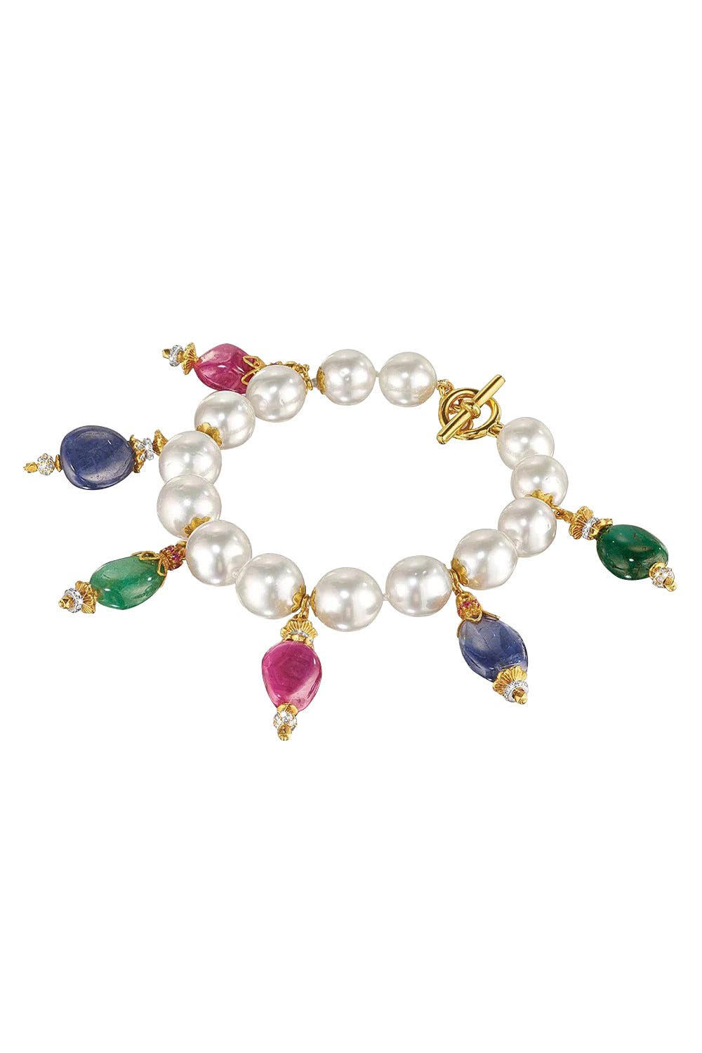 VERDURA-Byzanite Charm Bracelet-YELLOW GOLD