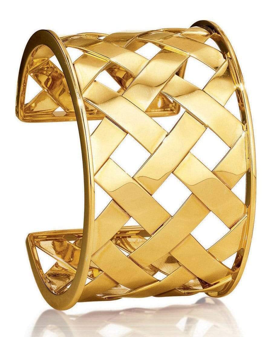 VERDURA-Criss Cross Cuff-YELLOW GOLD