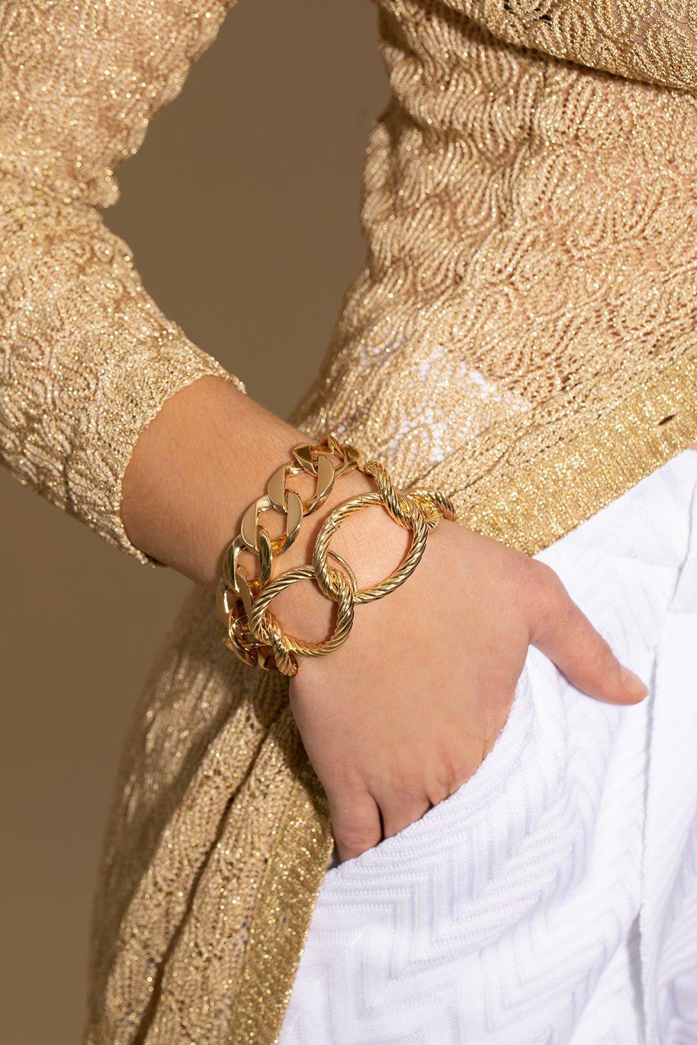 VERDURA-Curb Link Bracelet-YELLOW GOLD