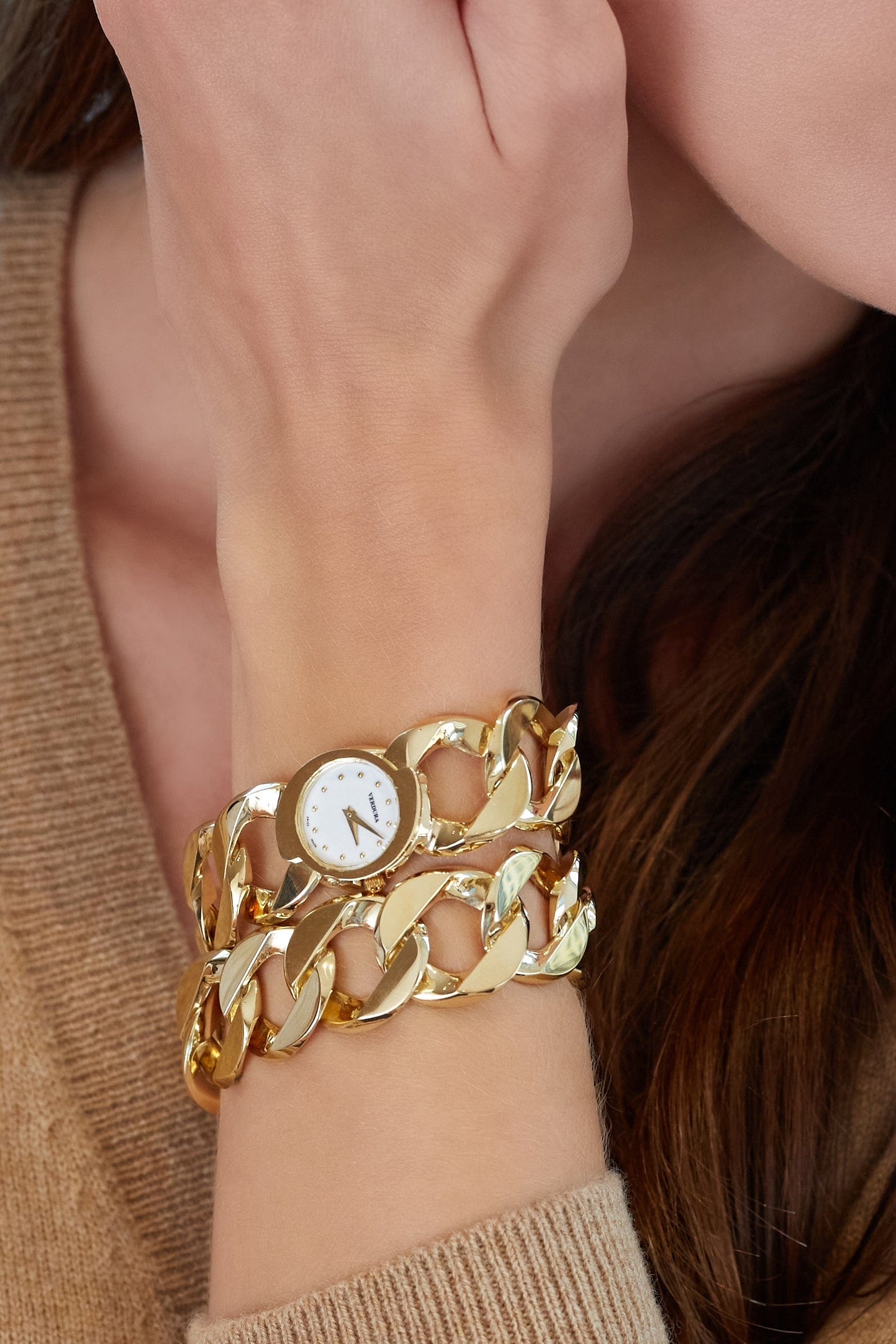 VERDURA-Curb Link Bracelet-YELLOW GOLD