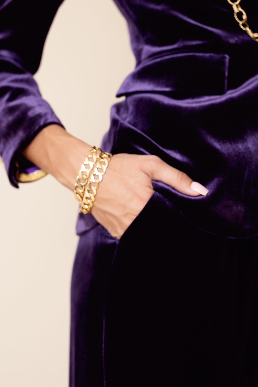 VERDURA-Double Wrap Curb Link Bracelet-YELLOW GOLD