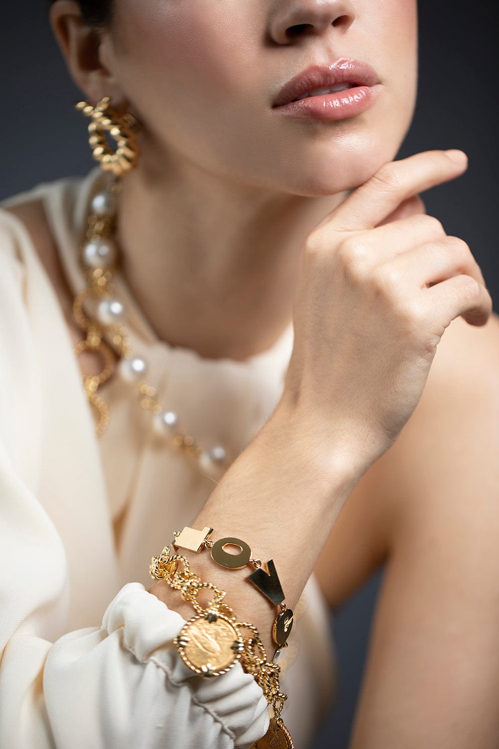 VERDURA-I Love You Bracelet-YELLOW GOLD