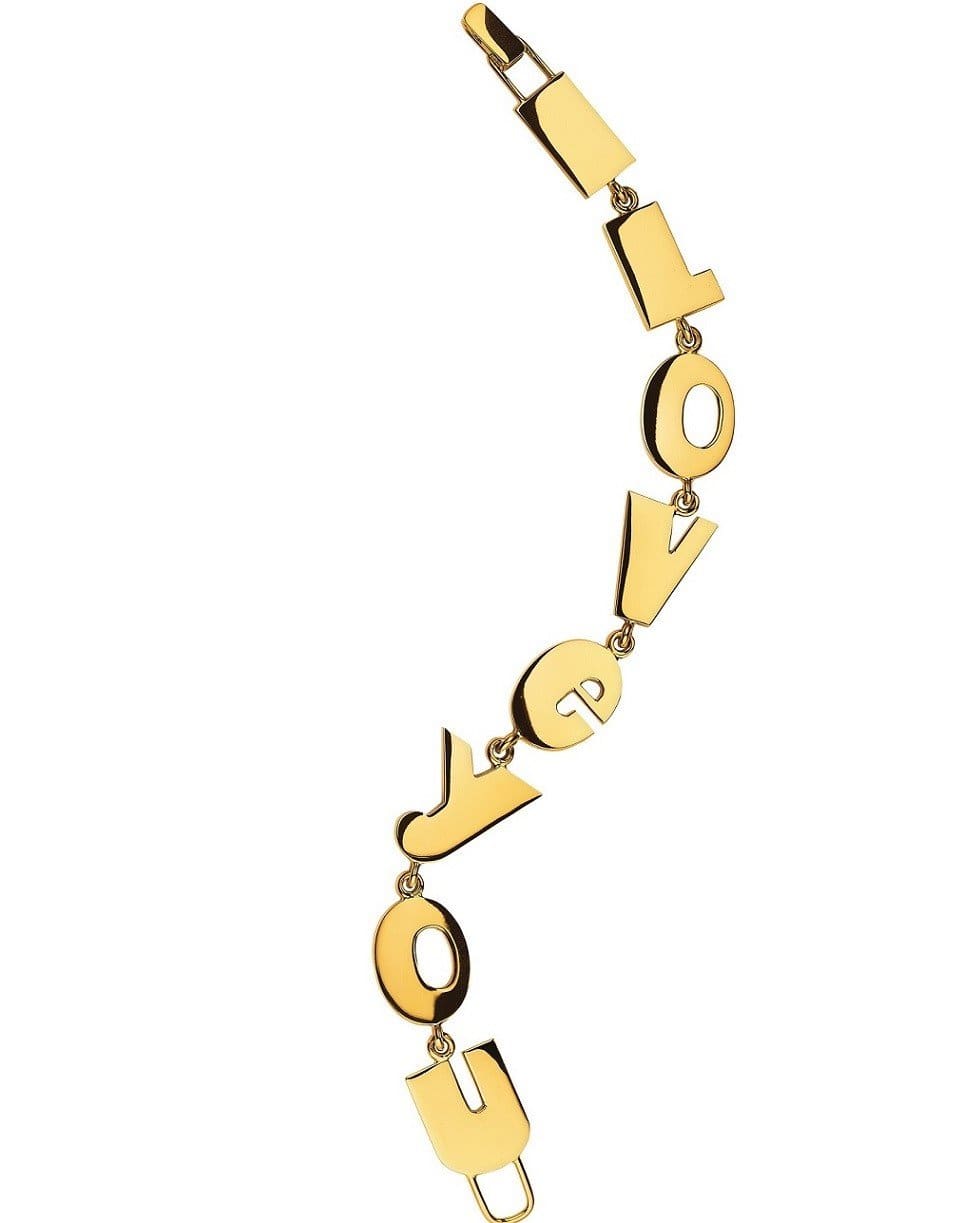 VERDURA-I Love You Bracelet-YELLOW GOLD