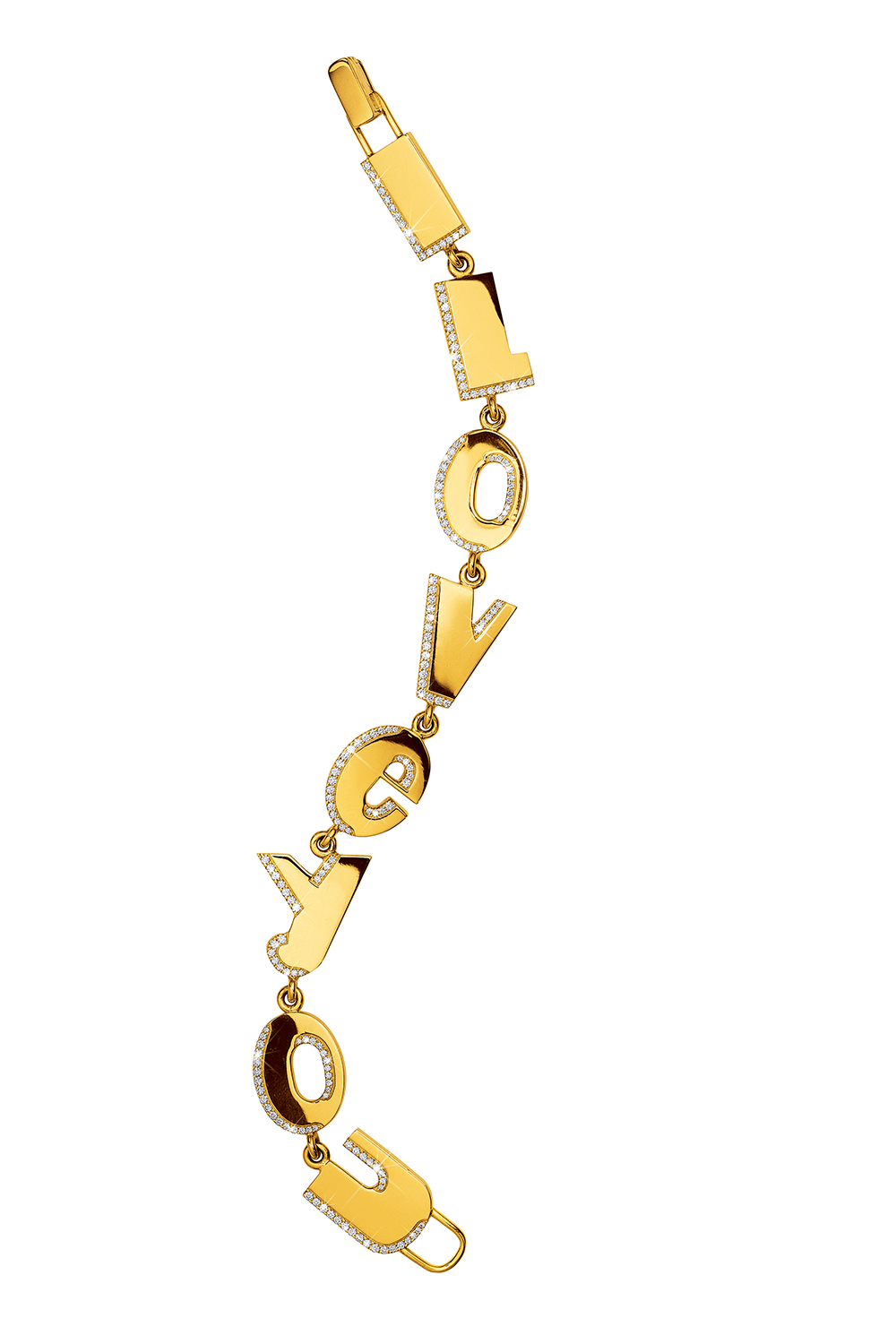 VERDURA-"I Love You" Bracelet-YELLOW GOLD