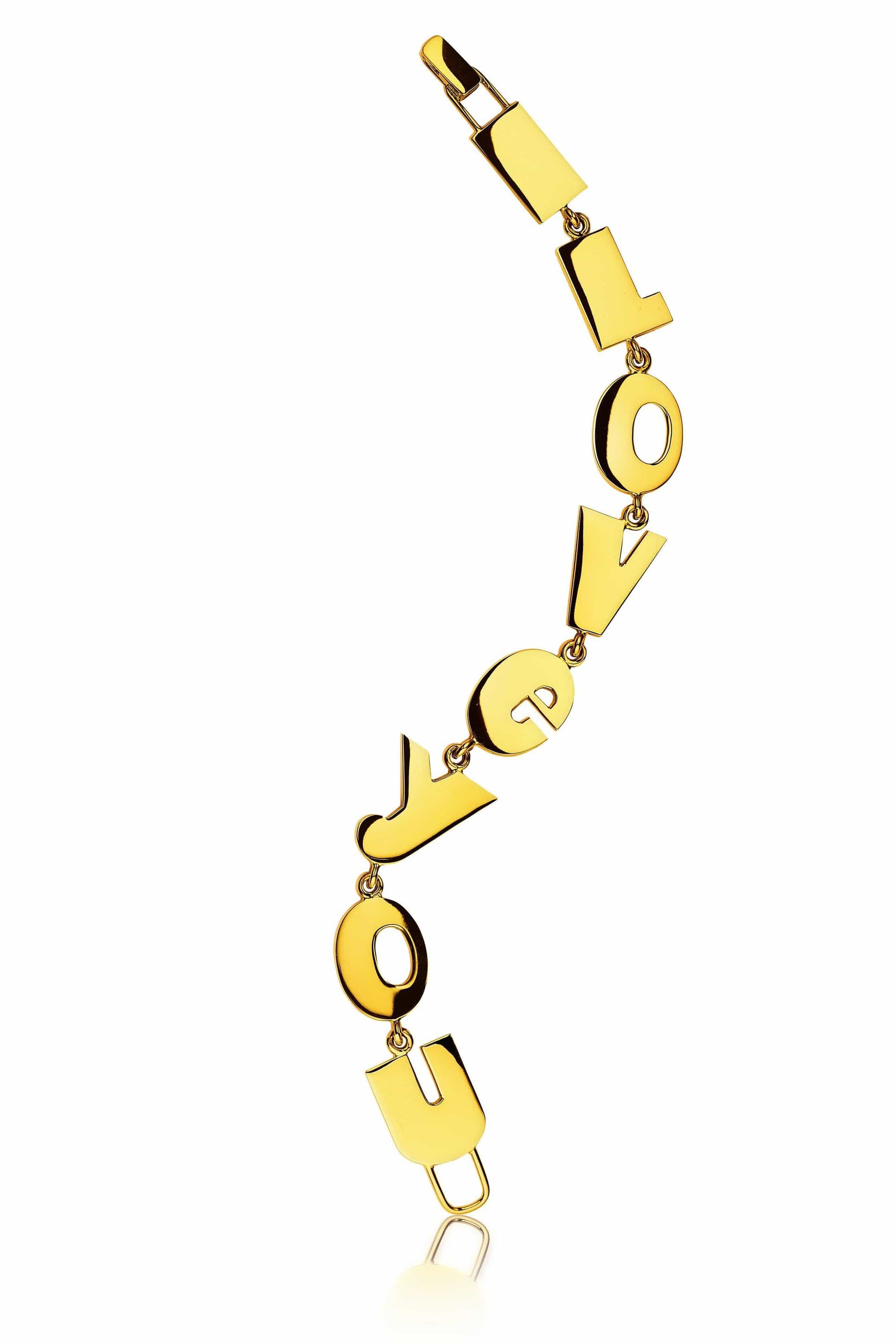 VERDURA-I Love You Bracelet-YELLOW GOLD