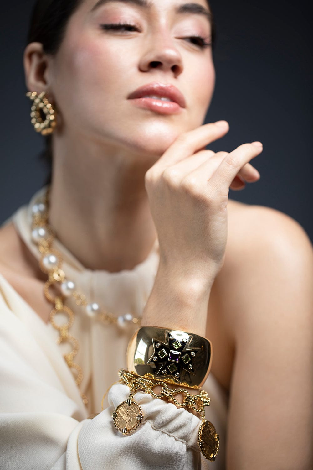 VERDURA-Maltese Cross Cuff-YELLOW GOLD