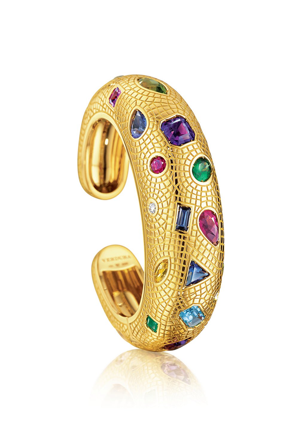 VERDURA-Mosaic Cuff-YELLOW GOLD