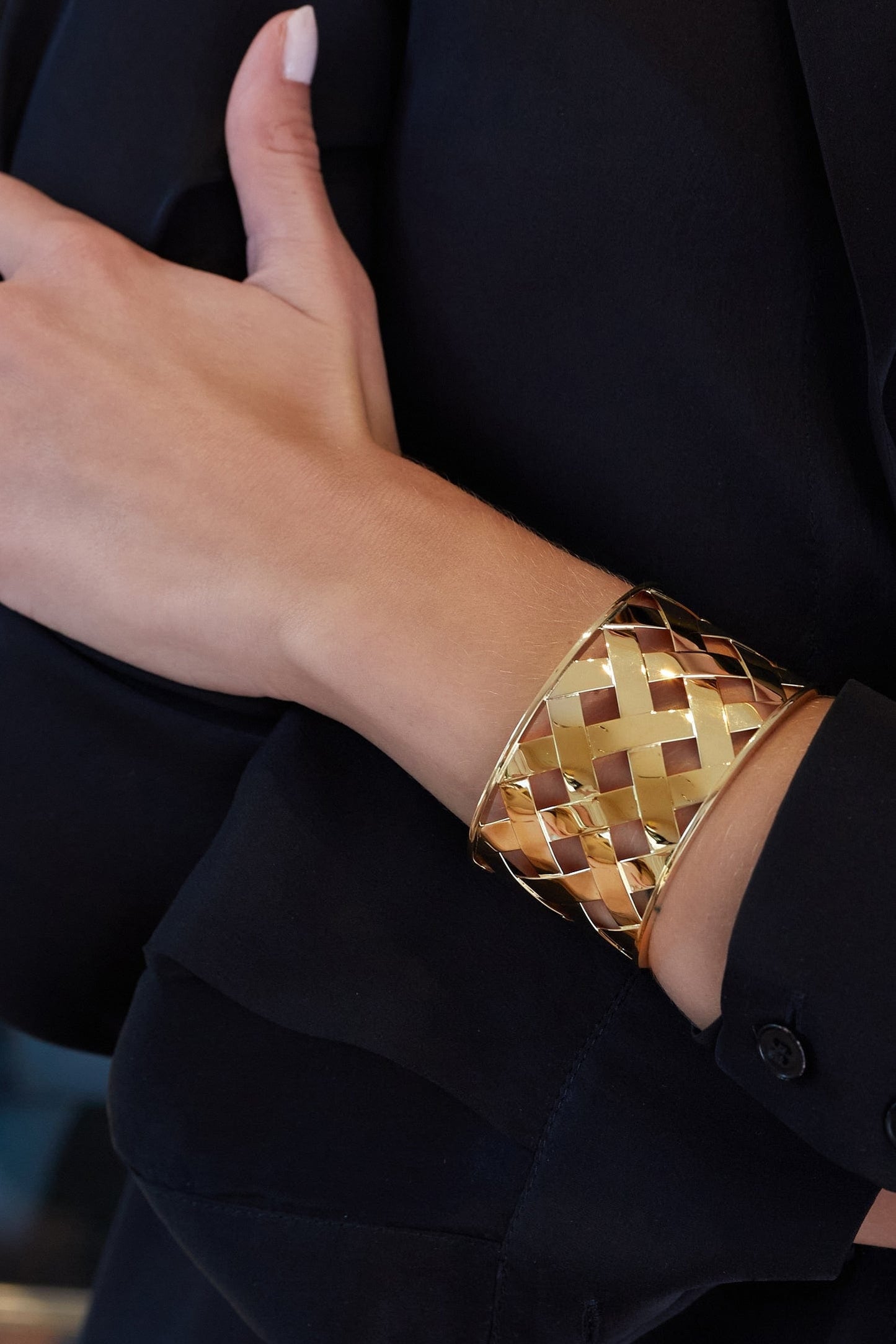 VERDURA-Criss Cross Cuff-YELLOW GOLD