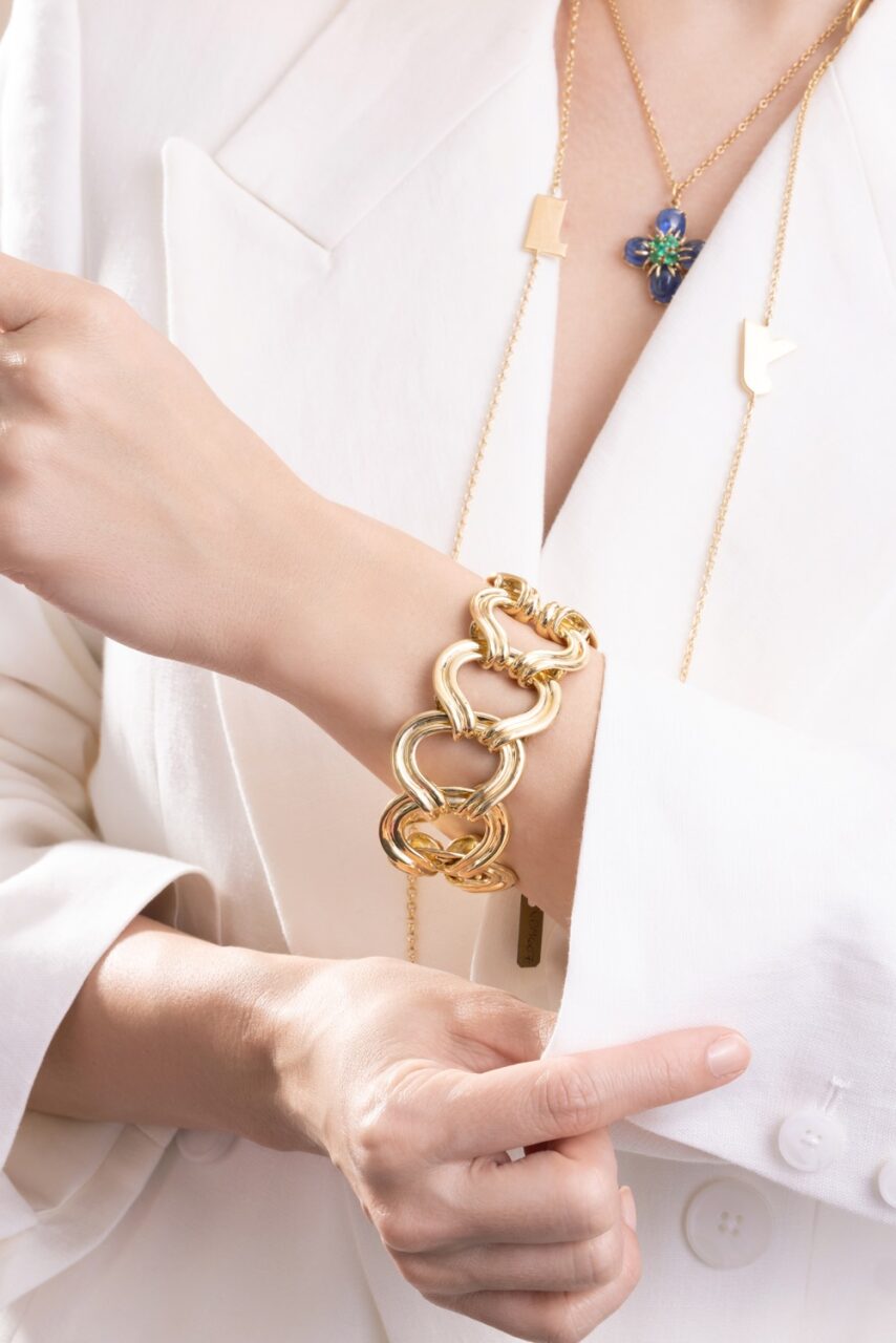 Stirrup Large Bracelet-YELLOW GOLD-JEWELRYFINE JEWELBRACELET O-VERDURA