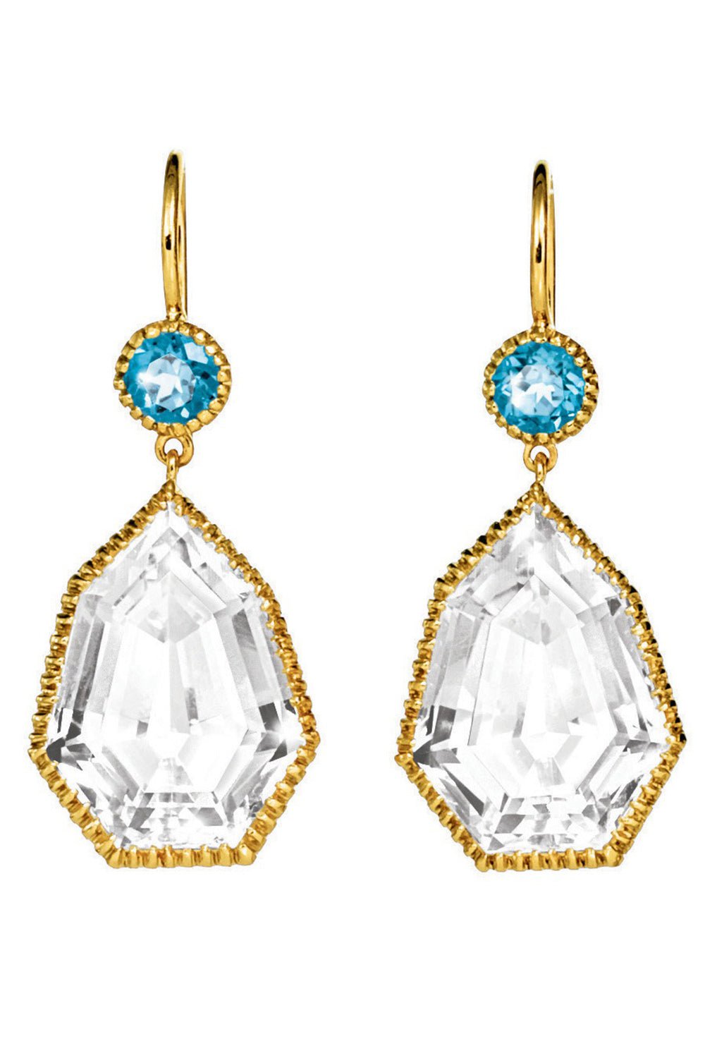 VERDURA-Byzantine Drop Ear Clips-YELLOW GOLD