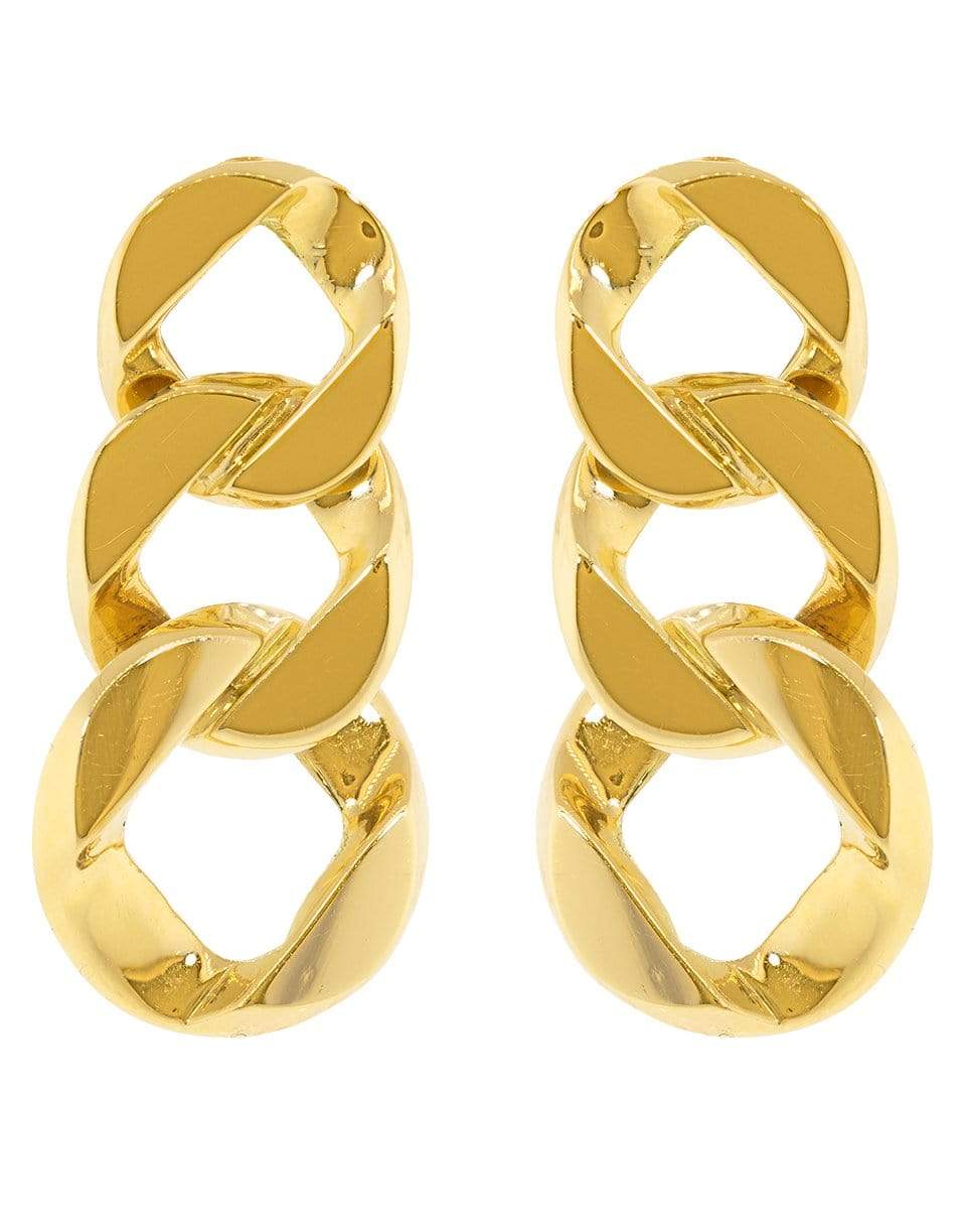 Curb Link Chain Earrings-YELLOW GOLD-JEWELRYFINE JEWELEARRING-VERDURA