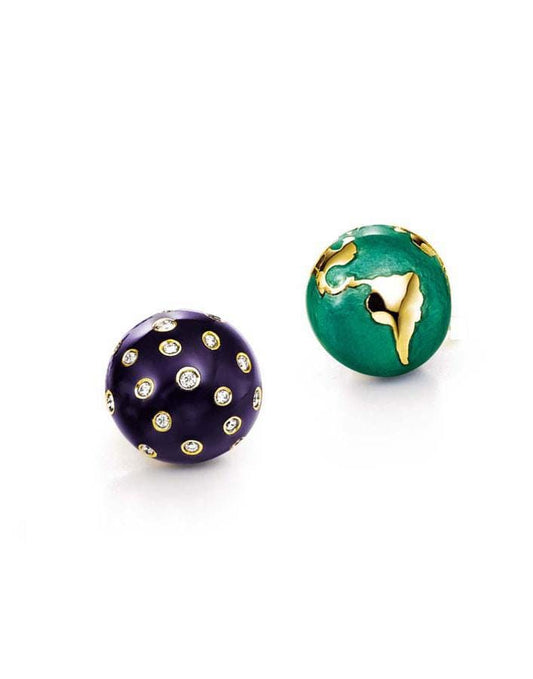 Night And Day Dome Earrings-YELLOW GOLD-JEWELRYFINE JEWELEARRING-VERDURA