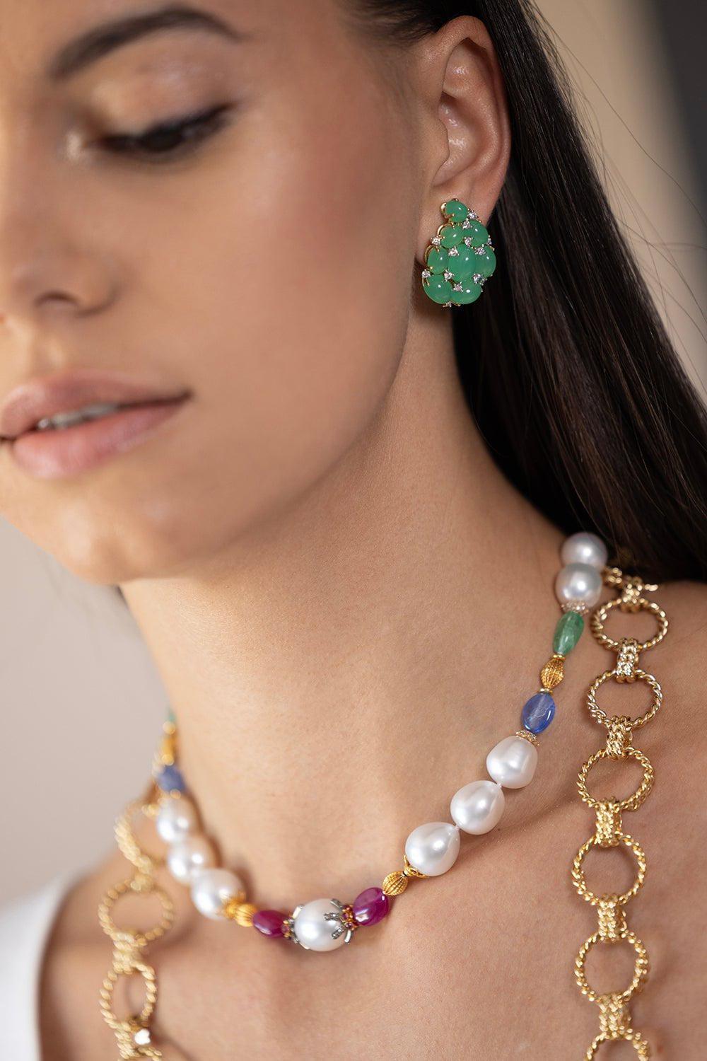 VERDURA-Paisley Earrings-YELLOW GOLD