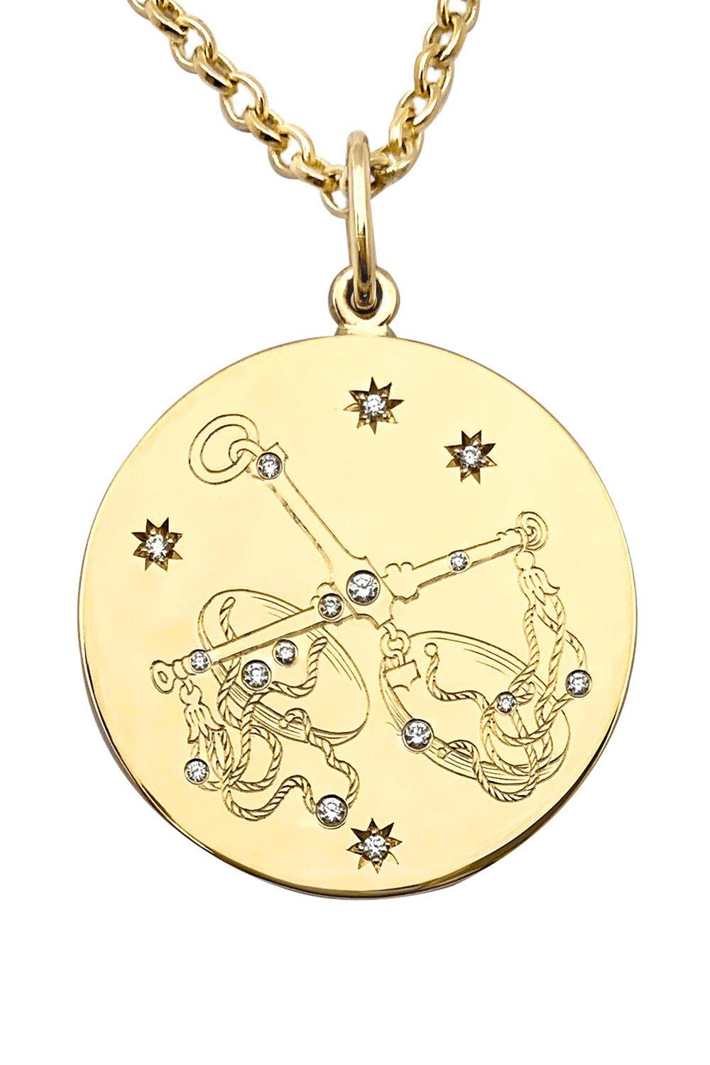 Libra Necklace-YELLOW GOLD-19-JEWELRYFINE JEWELNECKLACE O-VERDURA