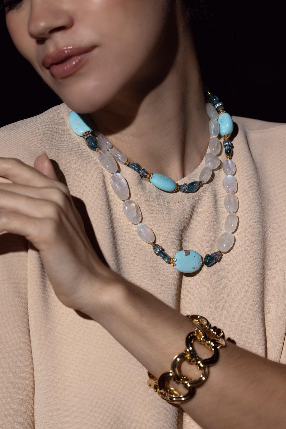 VERDURA-Byzantine Bead Necklace-YELLOW GOLD