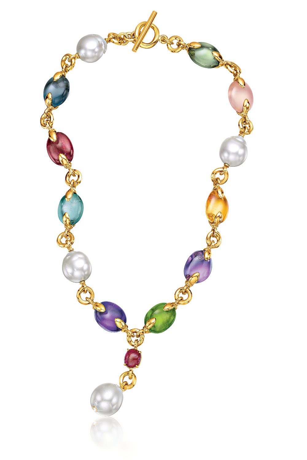 VERDURA-Fulco "Y" Necklace-YELLOW GOLD