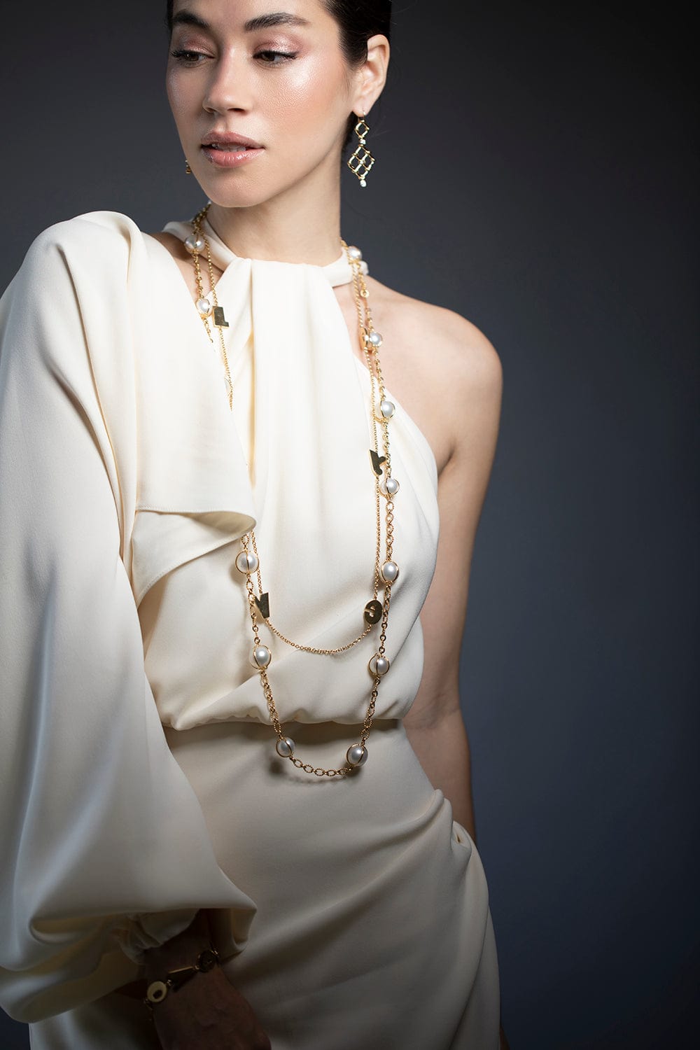 VERDURA-I Love You Station Necklace-YELLOW GOLD